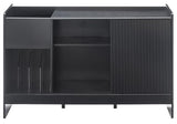 Crosley Furniture Arden Mid Century Record Storage Console Turntable Stand, Vinyl Storage Up to 315 Records, Black Crosley Furniture