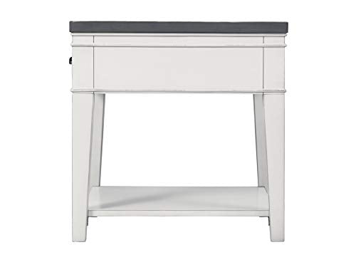 YeegfeyA Martin Svensson Home Del Mar, End Table, Antique White and Grey Martin Svensson Home