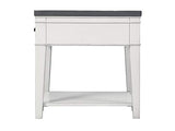 YeegfeyA Martin Svensson Home Del Mar, End Table, Antique White and Grey Martin Svensson Home