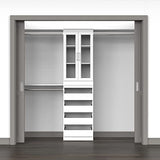 ClosetMaid Modular Storage Unit with 4 Drawers, Wood Closet Organizer, Stacking, Full Backer, Storage, Decorative Trim, White ClosetMaid