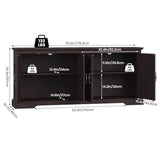 VVFLU 70" Sideboard Buffet Cabinet with Storage, Coffee Bar Cabinet with and 4 Doors, Long Wider Storage Cabinet Modern Farmhouse, Brown Wood, for Kitchen, Dining Room, Living Room VVFLU