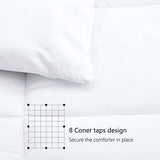 TEXARTIST Premium 2100 Series Queen Comforter All Season Breathable White Comforter Soft 4D Spiral Fiber Quilted Down Alternative Duvet Insert with Corner Tabs Luxury Hotel Style (88"x88") TEXARTIST