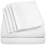 Twin Size Bed Sheets - 4 Piece 1500 Supreme Collection Fine Brushed Microfiber Deep Pocket Twin Sheet Set Bedding - 1 EXTRA PILLOW CASES, GREAT VALUE, Twin, White Sweet Home Collection