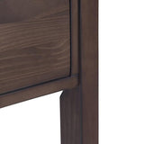 SIMPLIHOME Hollander Console Table - 60 Inch Wide Solid Wood Sofa Table in Warm Walnut Brown, Contemporary Storage Table for Entryway or Living Room with 3 Drawers and Sleek Metal Hardware SIMPLIHOME