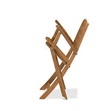 East West Furniture SEHD3CANA Selma 3 Piece Patio Bistro Set Contains a Square Outdoor Acacia Wood Coffee Table and 2 Folding Arm Chairs, 26x26 Inch, Natural Oil East West Furniture