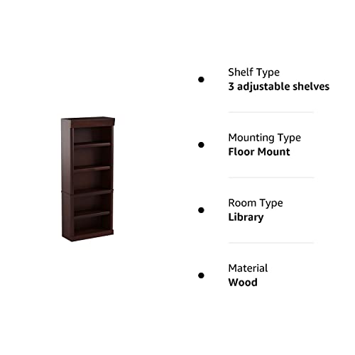 Sauder Heritage Hill Library/Book shelf, L: 29.80" x W: 12.99" x H: 71.26", Classic Cherry finish - WoodArtSupply