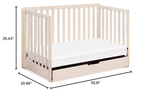 Carter's by DaVinci Colby 4-in-1 Convertible Crib with Trundle Drawer in Washed Natural, Greenguard Gold Certified, Undercrib Storage DaVinci