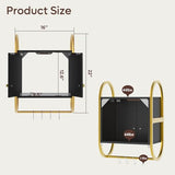 Bestier Floating Shelves for Wall, Bathroom Wall Cabinet with 2 Door and Towel Rack, Wall Shelves for Kitchen, Bedroom, Living Room, Bathroom, Office, Classic Black Bestier