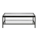 Henn&Hart 45" Wide Rectangular Rectangular Coffee Table in Blackened Bronze, Modern Rectangular Coffee Tables for living room, studio apartment essentials Henn&Hart
