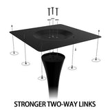 NestLude 24" Black Round Dining Table for 2-4 People, Modern Kitchen Table Mid Century Coffee Table for Small Places Dining Room Living Room Cafe (Wood) NestLude