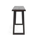 Jennings Solid Wood Live Edge Sofa Bar Table in Cherry and Ebony Finish Steve Silver