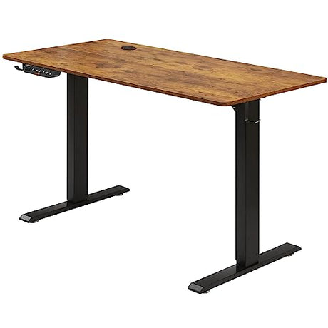 VEVOR Height Adjustable Desk, 47.2 x 23.6 in, Support 180 lbs, Electric Standing Desk with 3 Memory Presets, Sturdy Dual Metal Frame, Versatile Computer Sit Stand up Desks, Suitable for Home Office VEVOR