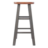 Winsome Wood Ivy Counter Stool, Rustic Gray and Teak, 24" Winsome