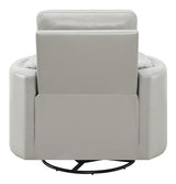 Acme Sagen Wooden Glider Recliner with Swivel in Gray Acme