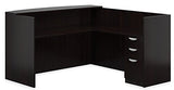 Offices To Go L Shaped Reception Desk W/Drawers W/Transaction Top 71" W X 30" D X 42" H Reception Return 42" W X 24" D X 42" H - American Espresso Offices To Go