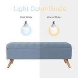 HomePop Modern Storage Bench, Blue Large HomePop