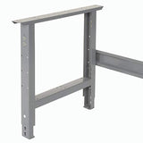 Global Industrial Adjustable Height Workbench C-Channel Leg, Maple Butcher Block Square Edge, 48" W x 30" D, Gray Global Industrial