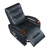 Lexicon 360 Degree Swivel Glider Reclining Chair, Breathable Faux Leather Manual Recliner, Comfy Nursery Glider Recliner, Swivel Reclining Chair for Living Room/Office/Bedroom/Apartment, Dark Blue Lexicon