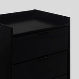 Walker Edison Blythe Scandi Minimalist 5-Drawer Solid Wood Dresser, 43 Inch, Black Walker Edison