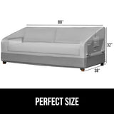 GORILLA GRIP Waterproof Large Outdoor Patio Sofa Cover, 3 Seater 80 Inch, Heavy Duty 600D Furniture Covers Sets for Winter, Keep Cushions Dry, Protects from Sun, Snow, Rain, Windproof, UV Coated GORILLA GRIP
