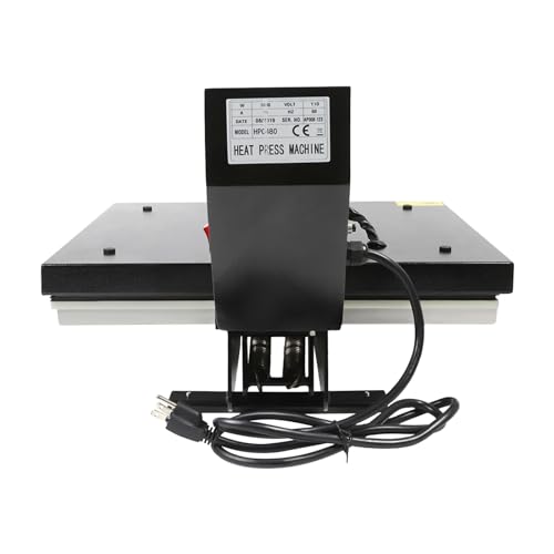 1800W Hot Large Size Auto Heat Press Machine 16" x 20" T-Shirt Sublimation Heat Press Transfer Heat Up Fast & Distribute Heat Evenly, Intelligent Tshirt Press Machine New USA Stock,Black (Black) xsdzgdzy