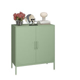 GirthIron Metal Locker Storage Cabinet with Adjustable Shelves, 2 Door Accent Cabinet Green Locking Tool File Cabinet Organizer for School Classroom,Bedroom,Gym Home Office,Entryway and Hallway GirthIron