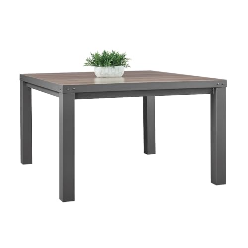 NBF Square Conference Tables - Thermally Fused Oak Laminate Conference Room Tables - Steel Base Office Meeting Table - 48" W x 48" D Durable Training Tables nbf signature series