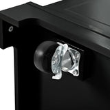 Ball & Cast Fluted Kitchen Island with Trash Can Storage Cabinet,Power Outlet,Internal Storage Rack,Rolling Kitchen Islands On 5 Wheels W/3 Drawers & 3 Open Side Racks for 10 Gallon Garbage Bin,Black Ball & Cast