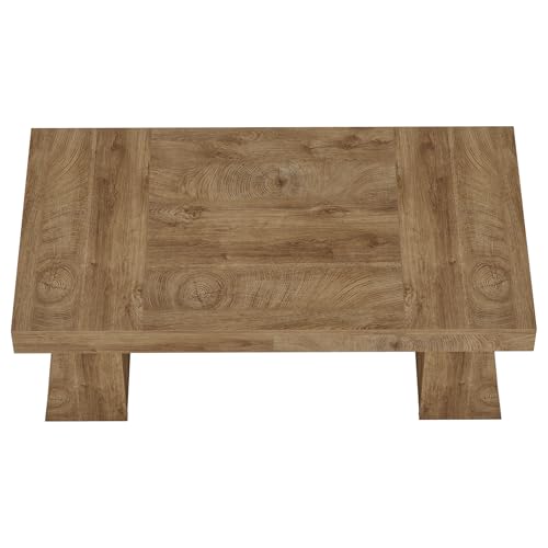 Tribesigns 55" Executive Desk, Wooden Office Desk with Double Pedestal, Modern Simple Computer Writing Table for Home Office, Light Brown Tribesigns