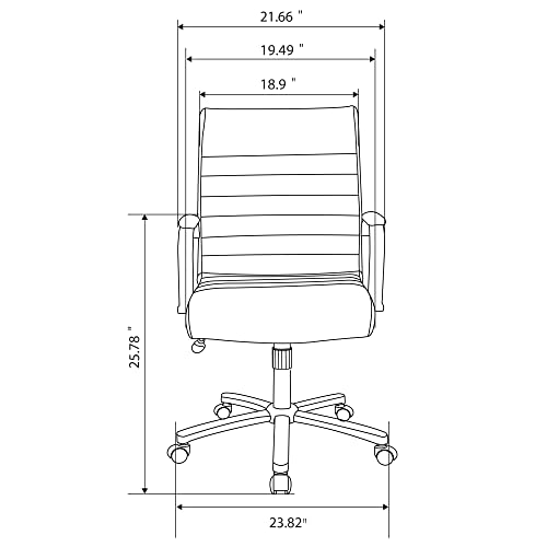 Realspace® Modern Comfort Winsley Bonded Leather Mid-Back Manager Office Chair, Brown/Black, BIFMA Compliant Realspace