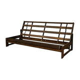 HomeStock Full Size Futon Frame Set - Convertible Sofa Bed - Hardwood Mocha Finish Frame Only HomeStock