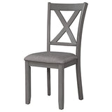 LUMISOL 6-Piece Dining Table Set with Bench for 4-6 People, Including 1 Dining Table, 4 Upholstered Chairs and 1 Bench, Save Space, Dark Grey LUMISOL