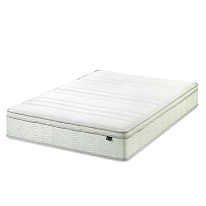 ZINUS 12 Inch Foam and Spring Mattress, Twin, CertiPUR-US Certified Foams, Mattress in A Box, White