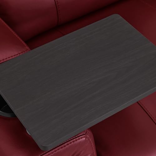 MCombo Triple Motors Power Recliner Chair with Power Headrest & Lumbar Support for Living Room, Home Theater Seating with Armrest Storage, Tray Table and Dual Charging Ports HTS708 (Red)