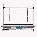 Lucky Pet Electric Lift Pet Grooming Table, Heavy Duty Pet Trimming Table, Professional X-Type Electric Lift for Large Dogs, with Overhead Arm, Clamps, Two Grooming Noose, 50 inch / Black Lucky Pet