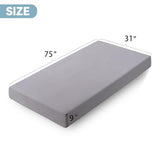 Cot Sheets 31" x 75", Cot Fitted Sheet for Narrow Twin/RVs Bunk/Camper Bunk/Guest Beds/Army Cots/Trifold Mattress/Travel Size Mattress, Shrinkage & Stain Resistant Cot Size Cover, Gray JQCOVEI