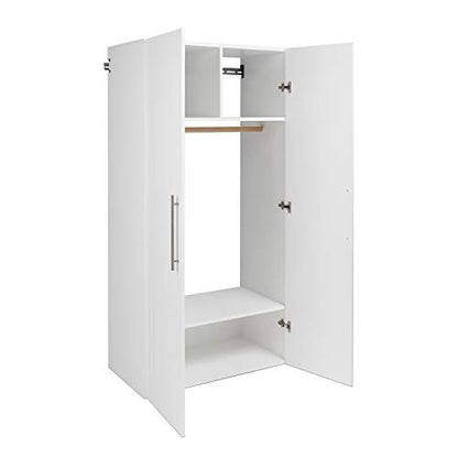 Prepac HangUps Wardrobe Storage Cabinet, 20"D x 36"W x 72"H, White - WoodArtSupply