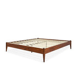 Bme Dinkee Solid Wood King Bed Frame - Modern Minimalist Design with Japanese Joinery - 15 Inch Platform Style Bme