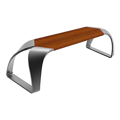 Garden Bench Outdoor Benches Weatherproof Park Bench Backless, Modern Outdoor Stainless Steel Leisure Chairs, Wooden Bench Chairs for Courtyard, Lawn, and Garden Metal Garden Bench(Size:120 * 45.5 * JHKJDS