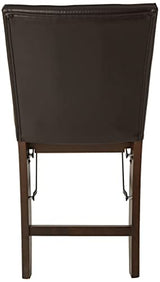 Meco STAKMORE Parson’s Folding Chair Espresso Bonded Leather Finish, 16D x 17W x 33.5H in, Set of 2 MECO