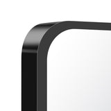 BONEWEI 72x36 inch Large Bathroom Mirror,Black Rectangle Mirror,Wall Mounted Bathroom Frame Vanity Mirror with Round Corner for Bedroom Living Room,Entryway Hangs Horizontal or Vertical BONEWEI