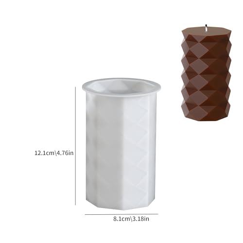 2 Pack Stripe Cylinder Pillar Spiral Candle Resin Mold - Resin Casting Silicone Molds for Home Decor & Candle Making Wave Spiral Mold