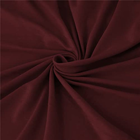 ANWUCHEN Futon Cover-Stretch Armless Futon Covers Full Size with Skirt Ruffled Futon Sofa Cover Washable Folding Sofa Bed Cover Soft Futon Couch Cover Slipcover with Elastic Bottom for Kids,Pets(Red) ANWUCHEN