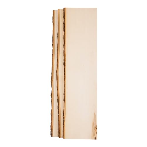 Walnut Hollow Basswood Board with Live Edge, 6" x 23" (Pack of 3) - for Wood Burning, Home Décor, and Rustic Weddings - WoodArtSupply