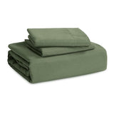 Bedsure Duvet Cover Full Size with Fitted Sheet - 4 Pieces Prewashed Cotton-Like Polyester Extra Soft Bedding Set, Includes 1 Duvet Cover 80x90 Inches, 2 Pillow Shams, 1 Fitted Sheet, Olive Green Bedsure