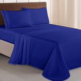 Elegant Comfort Luxurious 1500 Premium Hotel Quality Microfiber Three Line Embroidered Softest 4-Piece Bed Sheet Set, Wrinkle and Fade Resistant, Twin/Twin XL, Royal Blue Elegant Comfort