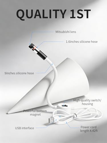 Magnetic Positioning Quilting Light for Sewing Machine Laser Miter Saw Seam Accessories Guide Stitch Straight Line Red with Accurate Alignment Sticker Heat Press Marking System Lazer (Crosslight-USB) ADGHK