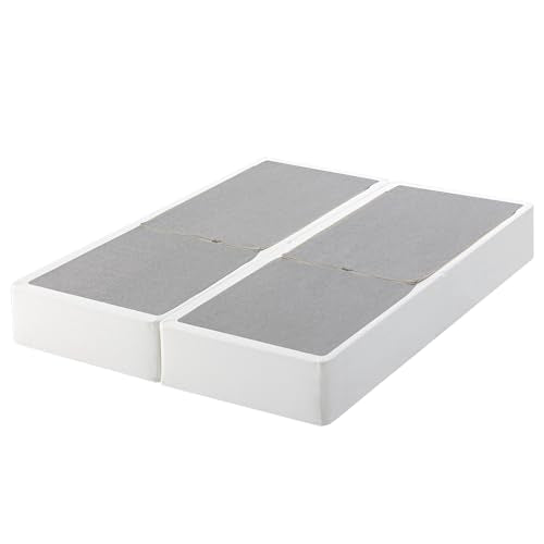 ZINUS No Assembly Metal Box Spring, 9 Inch White Mattress Foundation, Sturdy Metal Structure, Full Zinus
