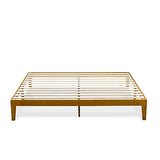 King Size Oak Platform Bed Frame with Sturdy Wooden Legs by East West Furniture East West Furniture