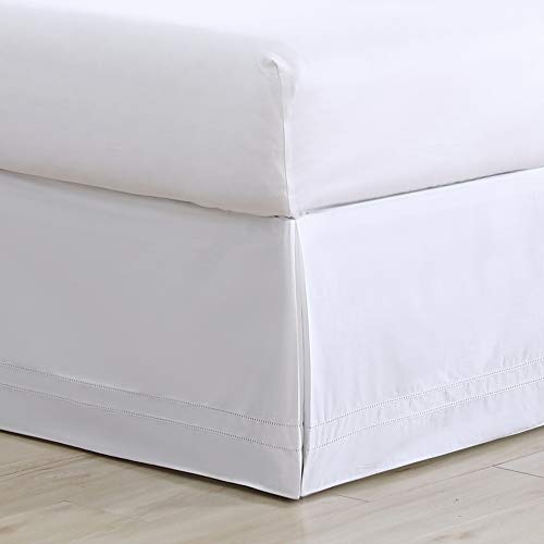 Tommy Bahama - King Bedskirt, Soft Cotton Bedding, Coastal Inspired Room Essentials (Solid Pleated White, King) Tommy Bahama